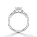 Pierścionek z diamentem w szlifie szmaragdowym białe złoto SBPZ_071